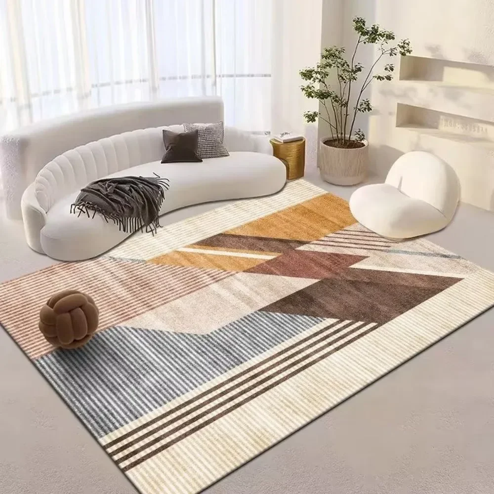 1PC Light Luxury Geometric Non-slip Carpet Living Room Tea Table Home Carpet Office Modern Simple Bedroom Hotel Carpet Floor Mat