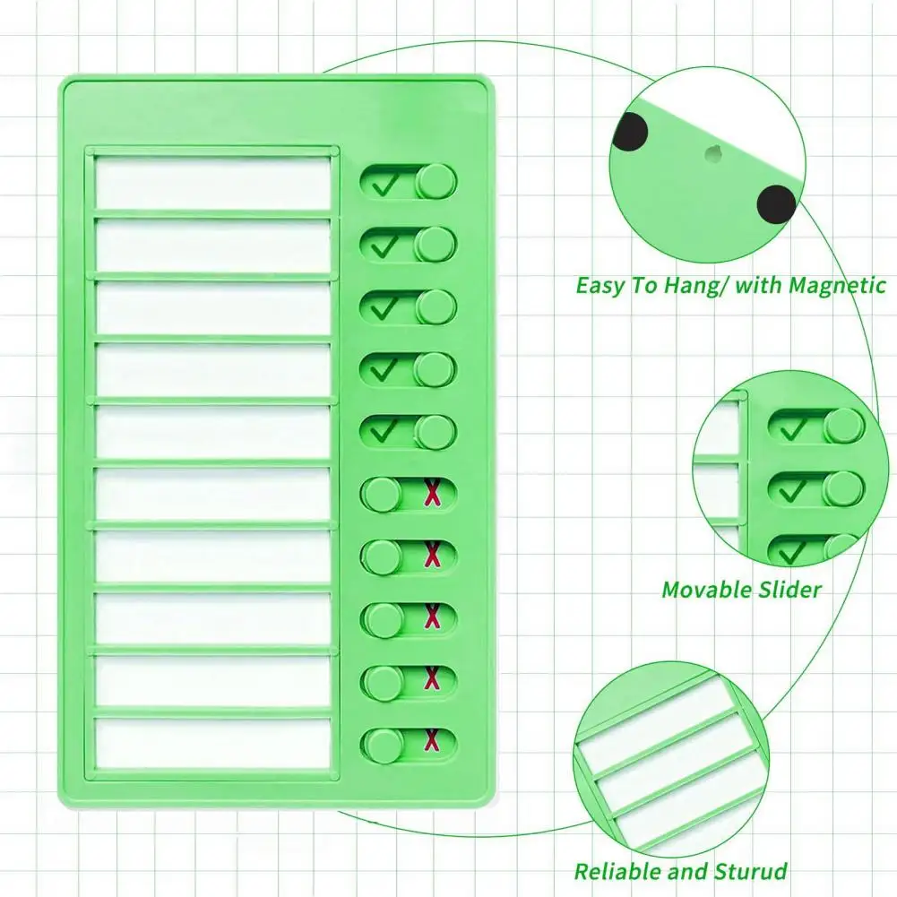 Productivity Checklist Efficient Kids Chore Chart Routine Planning Board with Detachable Cardstock Organize Home Tasks To-do