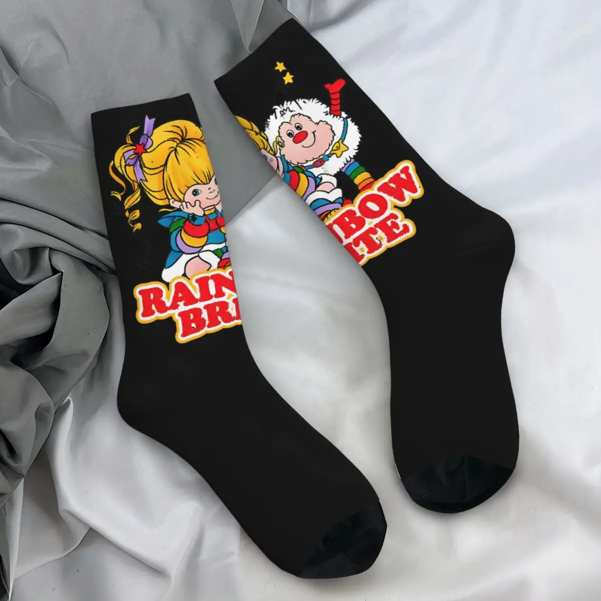 Rainbow Brite Socks Fashion Stockings Adults Men High Quality Running Socks Winter Printed Anti Bacterial Socks