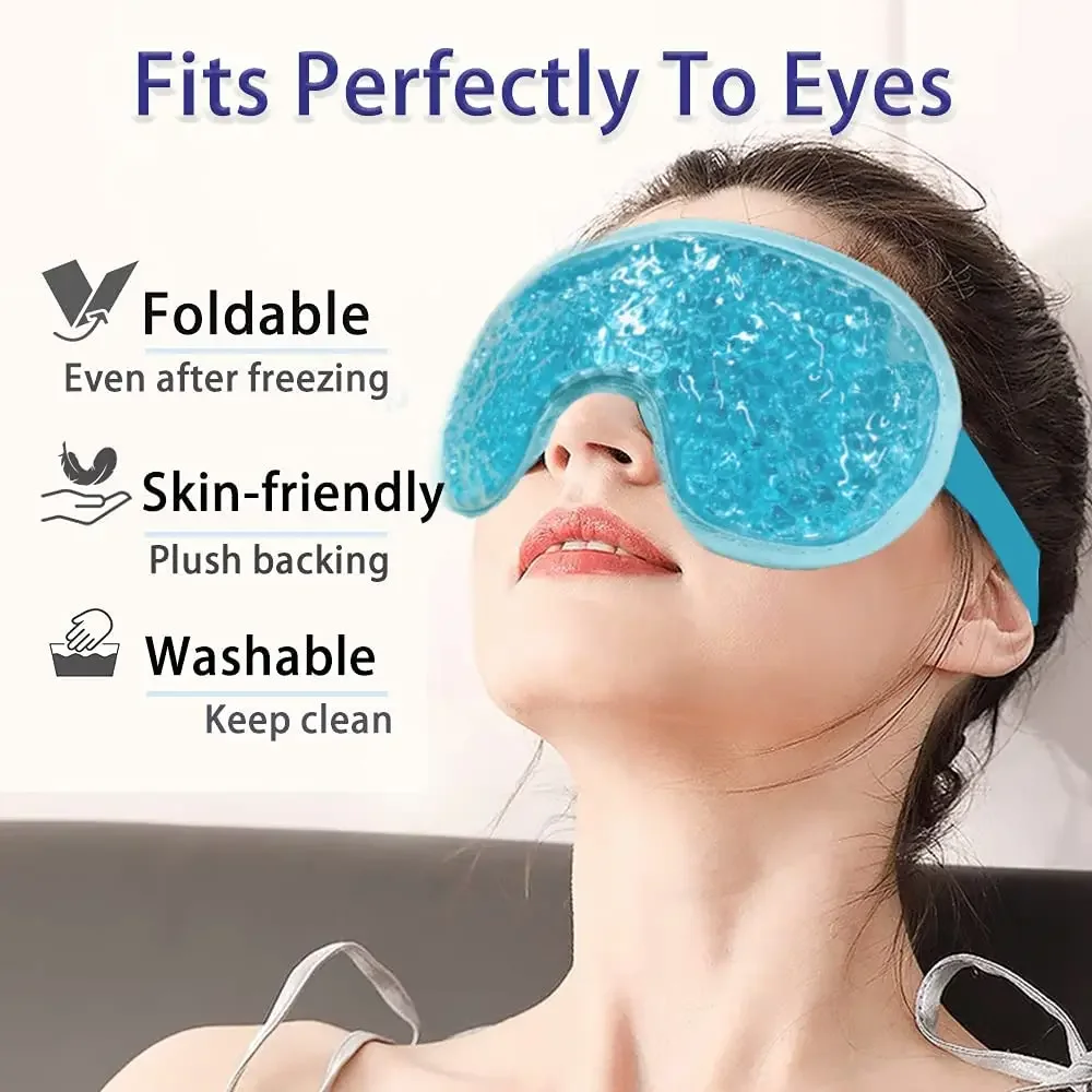 Reusable Gel Ice Eye Cooling Mask For Puffy Eyes Beauty Eye Health Tools Relax Sleep Aid Cooling Gel Mask for Travel Lunch Break