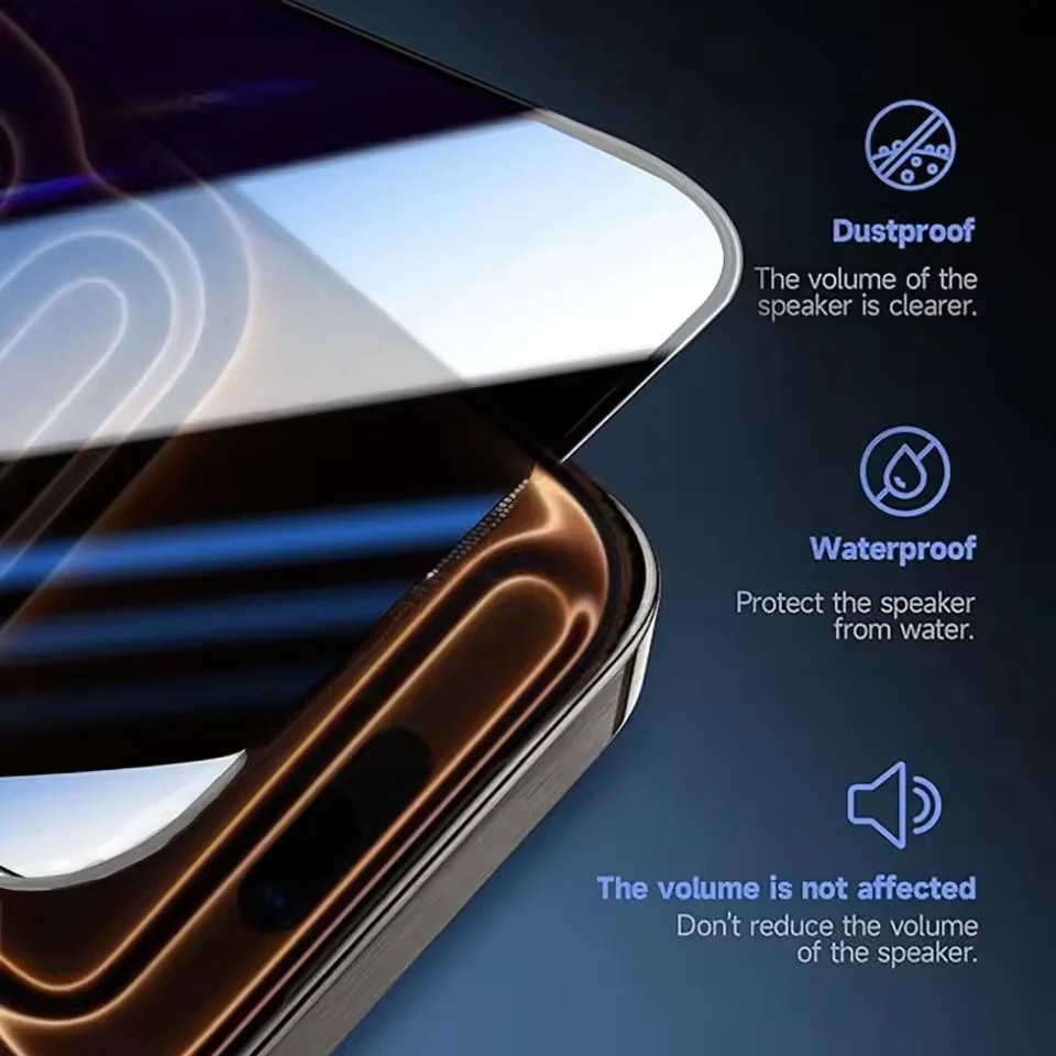 واقيات شاشة الخصوصية من الزجاج المقسى سهلة التركيب لهاتف IPhone 17/17 Air/17 Pro/17 ProMax طقم محاذاة تلقائي مضاد للتجسس
