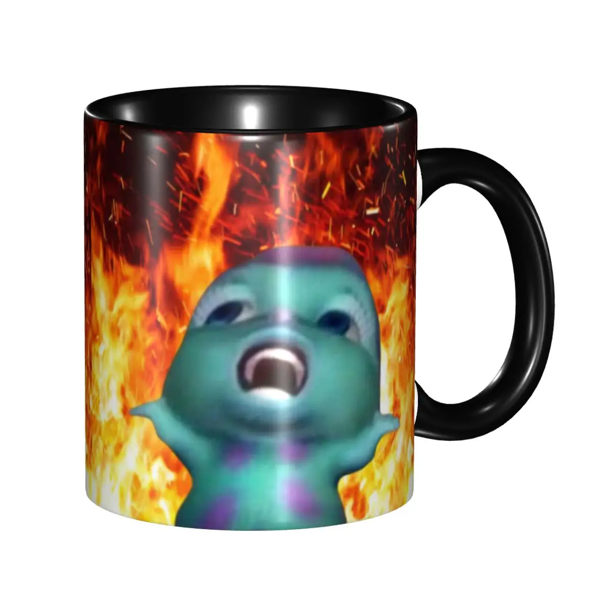 

Customized Bibble On Fire Mugs DIY Ceramic Tea Milk Coffee Cups