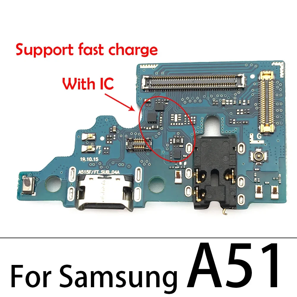 New For Samsung A10 A20 A30 A50 A70 A01 A11 A31 A51 A71 A21s A03 A03s USB Charger Port Dock Connector Charging Board Flex Cable