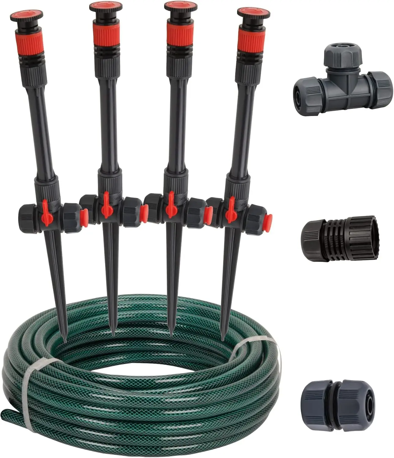 Multi-Adjustable Flex Design Above Ground Irrigation Garden Sprinkler System Sprinkler & Hose DIY Plant Watering Set