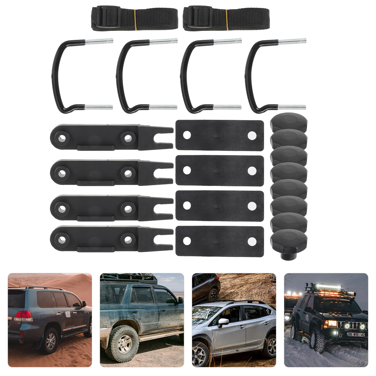 

1 set U-bolt Accessories Universal Mounting Brackets Kits Bolts Car Roof Carrier Lightweight Compact Design Protects Scratches