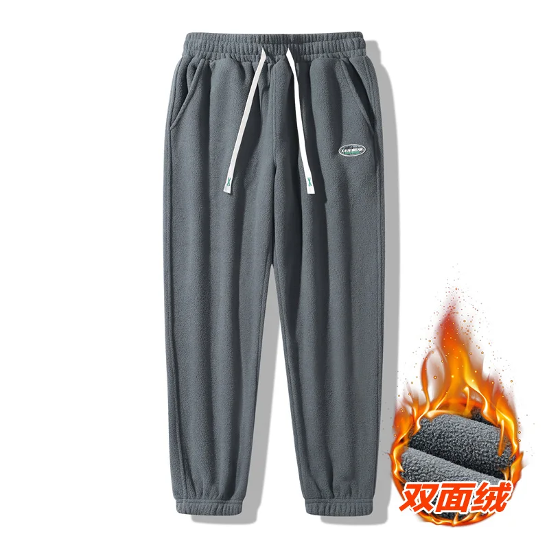 Winter Warm Thicken Sweatpants Men Joggers Elastic Waist Drawstring Casual Pants Male Brand Polar Fleece Trousers Plus Size 8xl