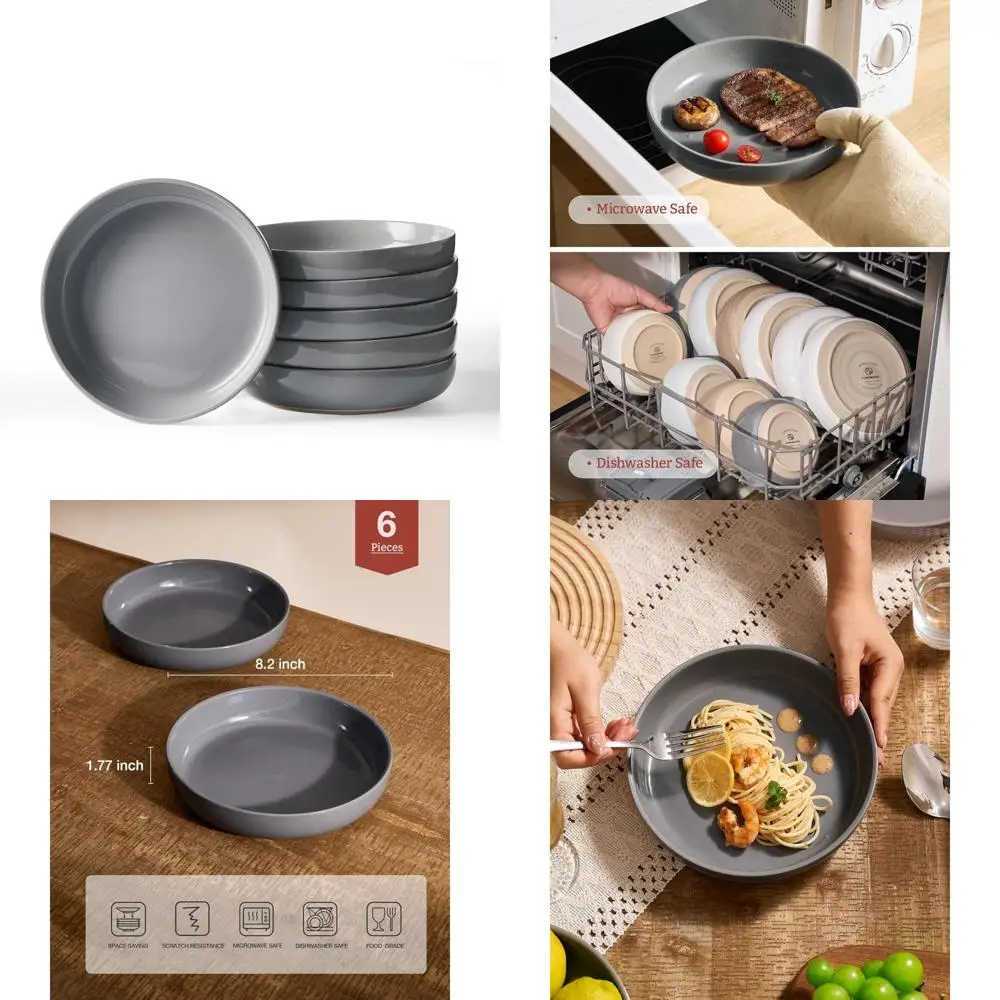 

Набор из 6 мисок для макарон и салатов, идеально подходит для новоселья, Дня благодарения, рождественских подарков.