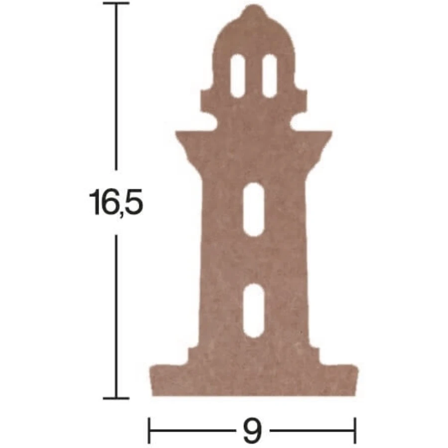 H88 Lighthouse Trinket, 18mm Figurative Wood Object