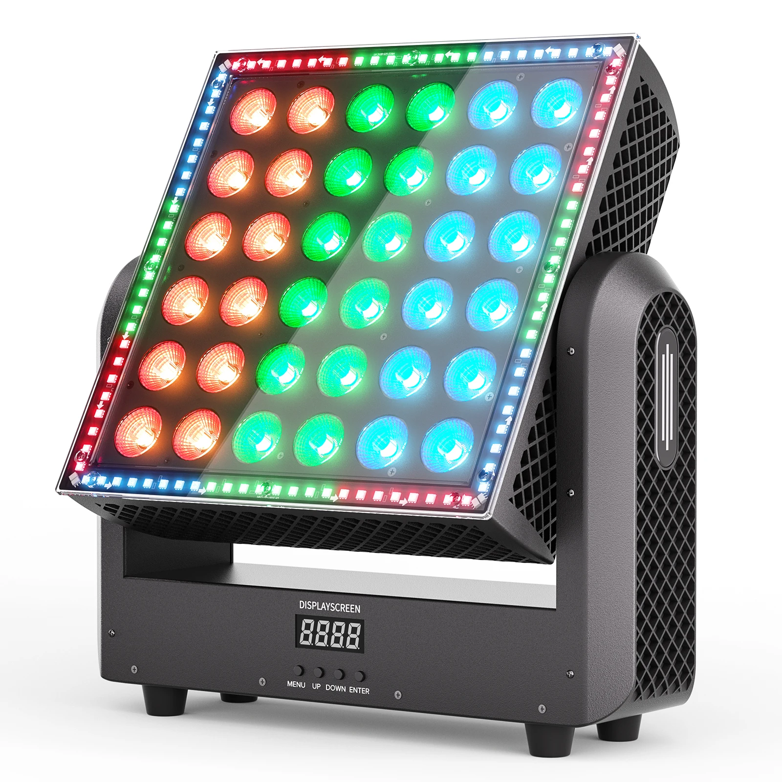

Fieryzeal 200W RGBW Moving Head Wash Light DMX512 RGB Fill LED Pixel Stage Light Bar Effect для DJ Disco Party Bar Wedding