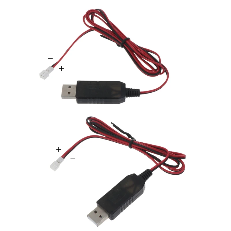 USB 5V to PH2.0 2Pin Cable for 3.7V Rechargeable Lithium Batteries 1M Dropship