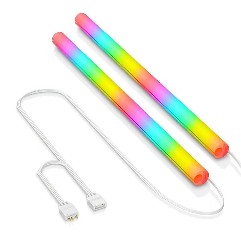 2pcs/set Luminous Water Cooling Tube Aura Sync Water Cooling Illuminate Hose DIY 5V 3PIN ARGB Computer Case Decoration