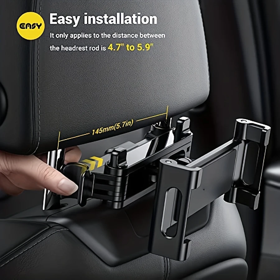 Soporte para tableta para reposacabezas de coche, compatible con iPad Air Mini y otros dispositivos portátiles de 4,7-12