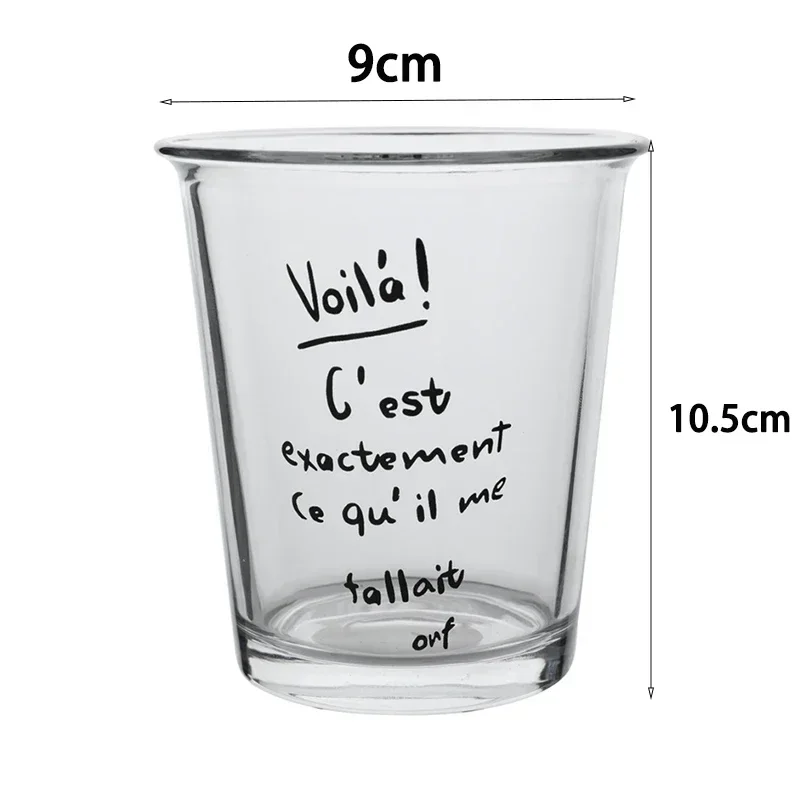 Transparent Glass Korean Ins Style Coffee Miilk Juice Beverage Black Tea Cup Cocktail Glassware Girl Gift for Home-use Cafe Shop