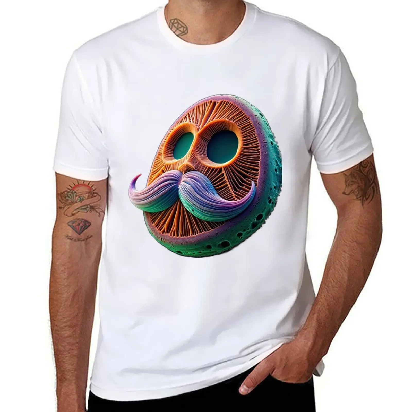 

Real Mustachio T-Shirt men t shirt cotton 100% printed t shirts for man T-Shirt