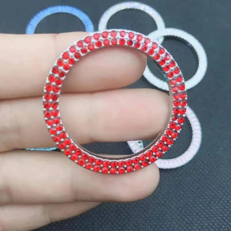 1-teiliger Auto-Bling-Motor-Startring-Aufkleber, Auto-Startknopf-Abdeckung mit einer Schlüssel, Schlüssel-Zündknopf-Bling-Ring – Detail 2