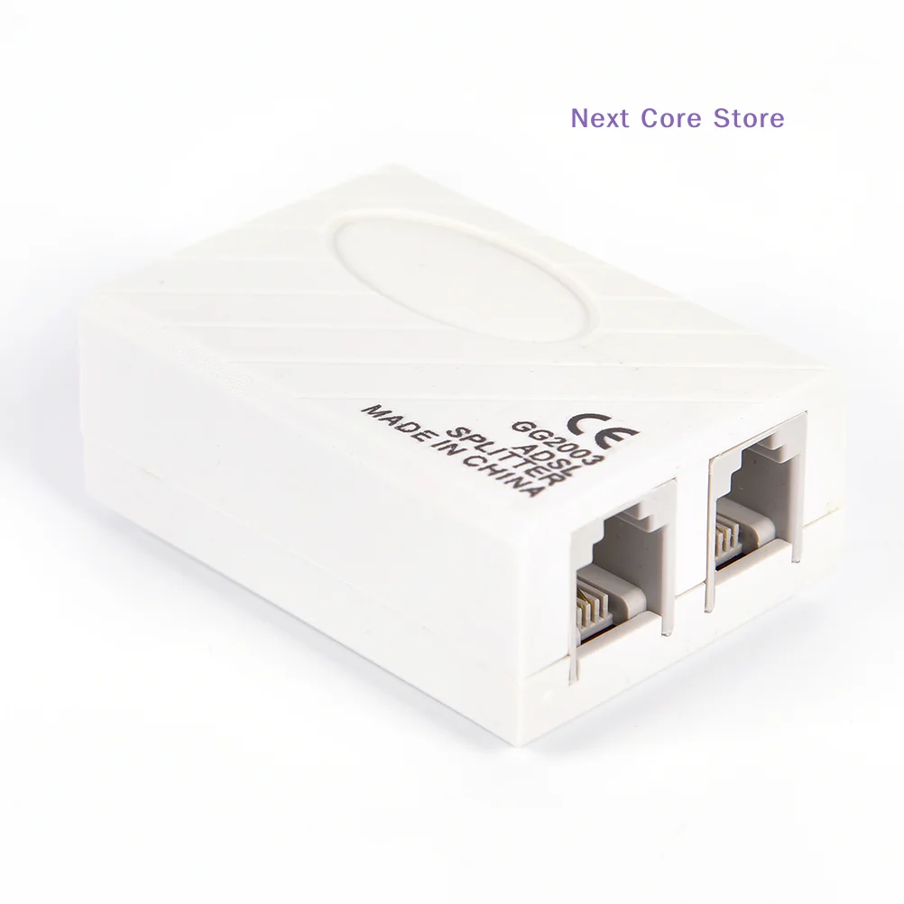 [NC]RJ11 Cable Line ADSL Fax Modem Phone Network Jack Micro Filter Splitter Adapter[NC]