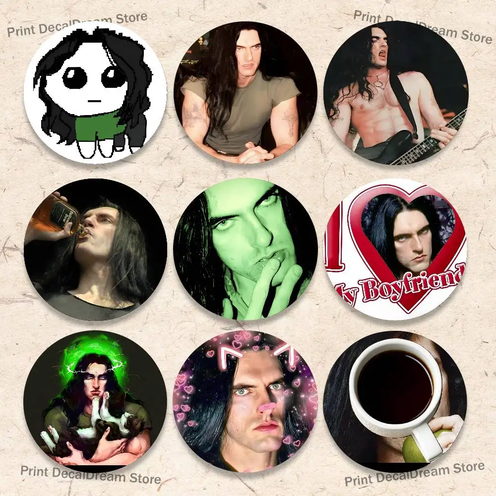 

P-Peter Steele Round Coaster Non-slip table mat Insulated Coasters Kitchen Dining Room Tabletop Decor
