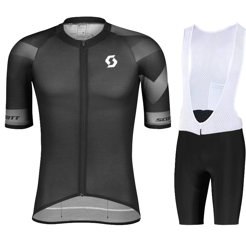 SCOTT Cycling Jersey Set Men Cycling Set Outdoor Sport Bike Clothes Women Breathable Anti-UV MTB Bicycle Clothing Wear Suit Kit