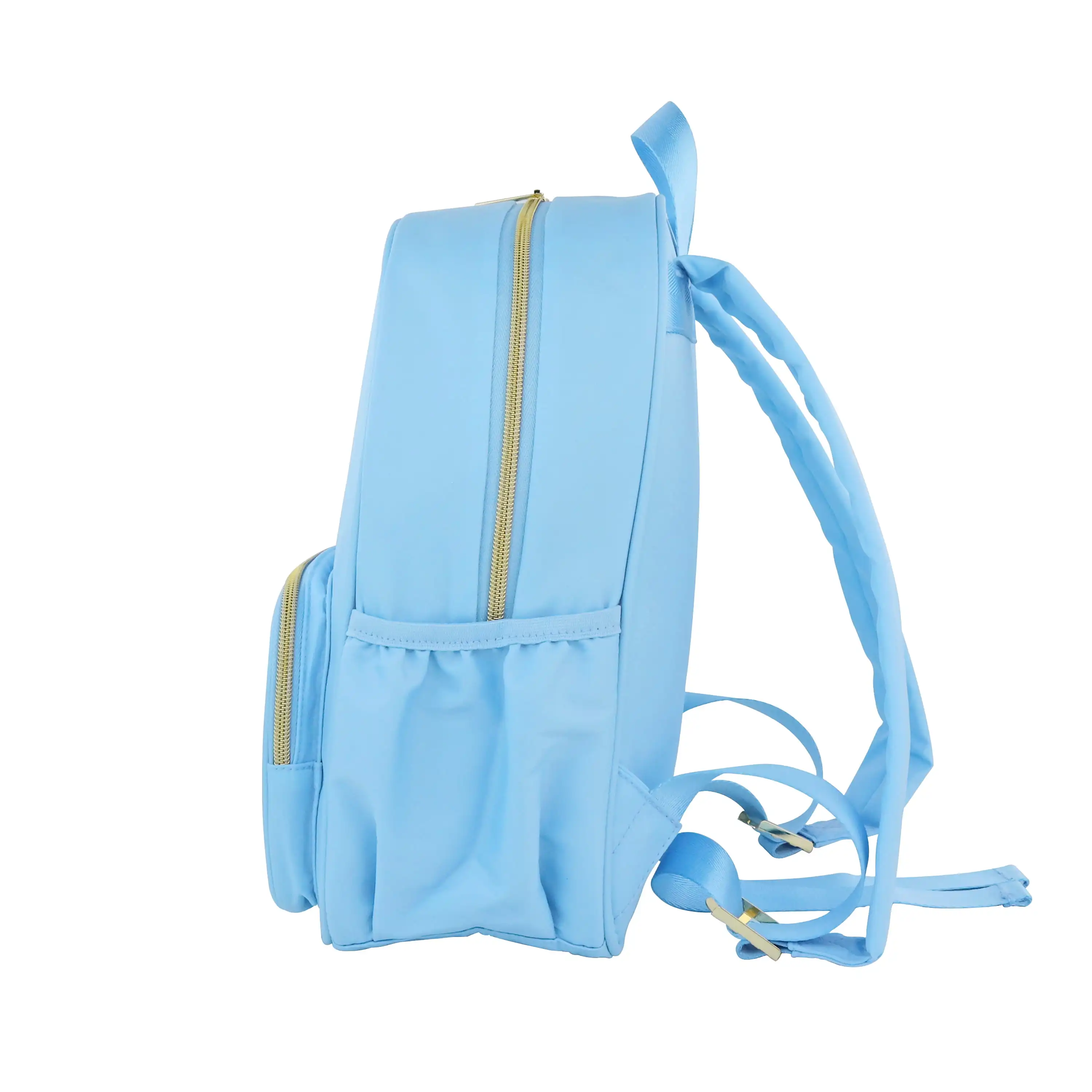 حقيبة ظهر من النايلون، حقيبة كتب سفر قابلة للتخصيص للحرف اليدوية والمدرسة والاستخدام اليومي، باللون الأزرق