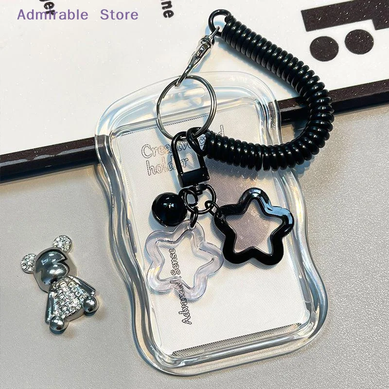 wTransparent Kpop Photocard Holder Keychain Album Holds 54 Cards Ideal for Kids Students Fans Office Use
