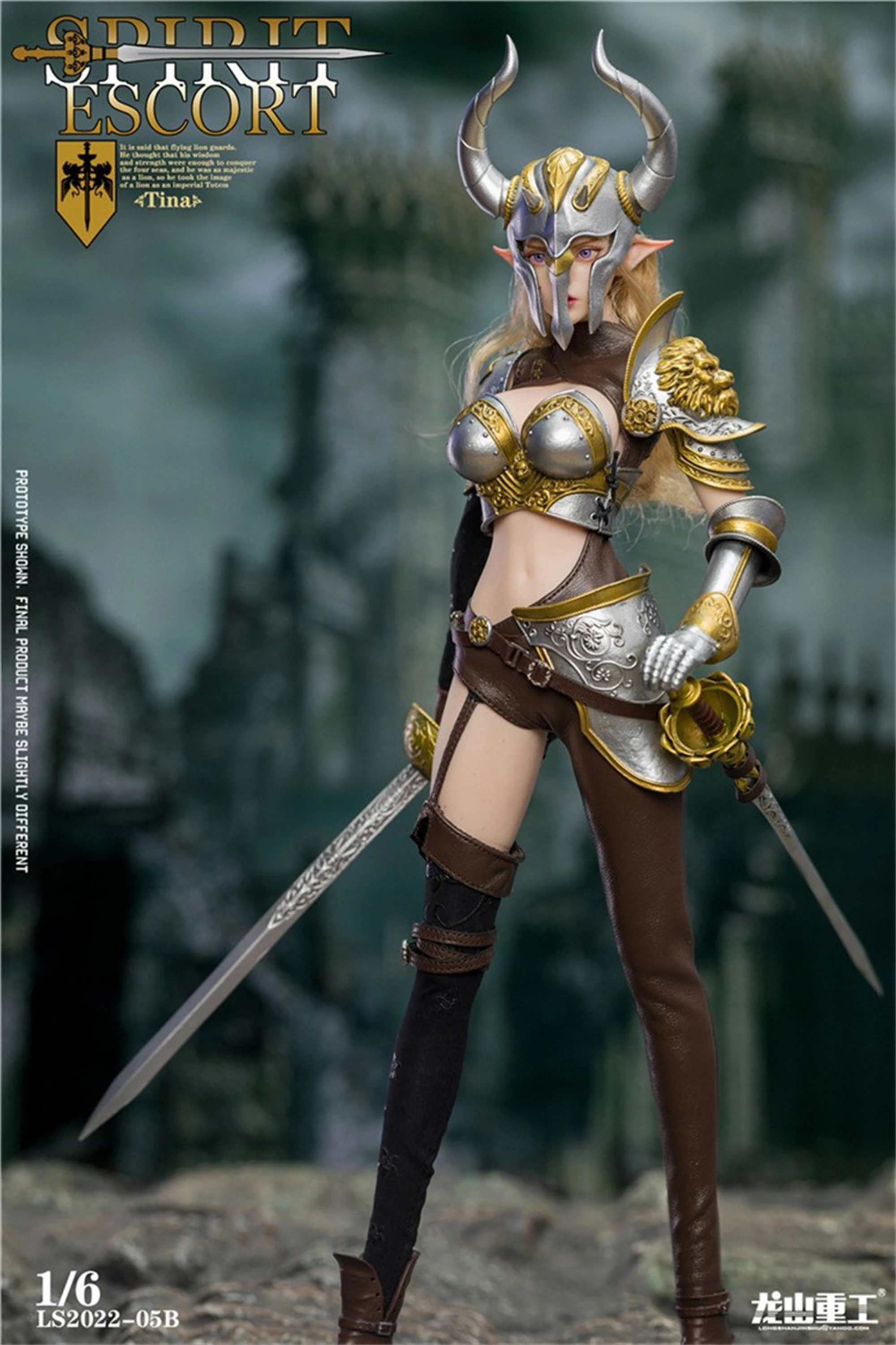 SL2022-05B 1/6 Scale Elf Guard Tina Silver Armor Action Figure 12inches Collection Model Toys