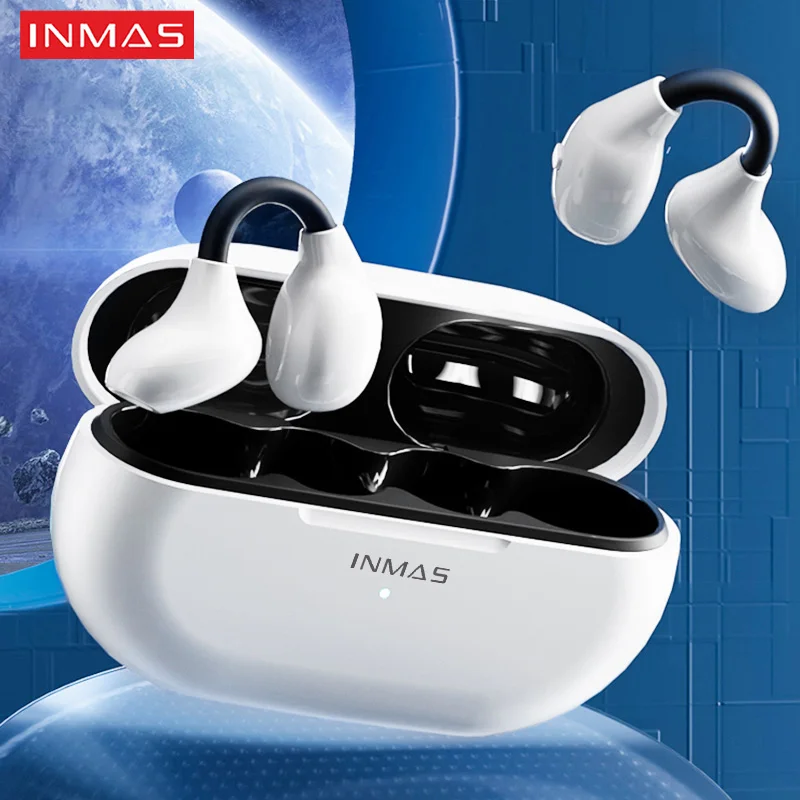 

INMAS C01 Ear Clip Wireless Earphones TWS Bluetooth5.3 Sport Bone Conduction Earbuds Waterproof Headset with Mic For Android iOS