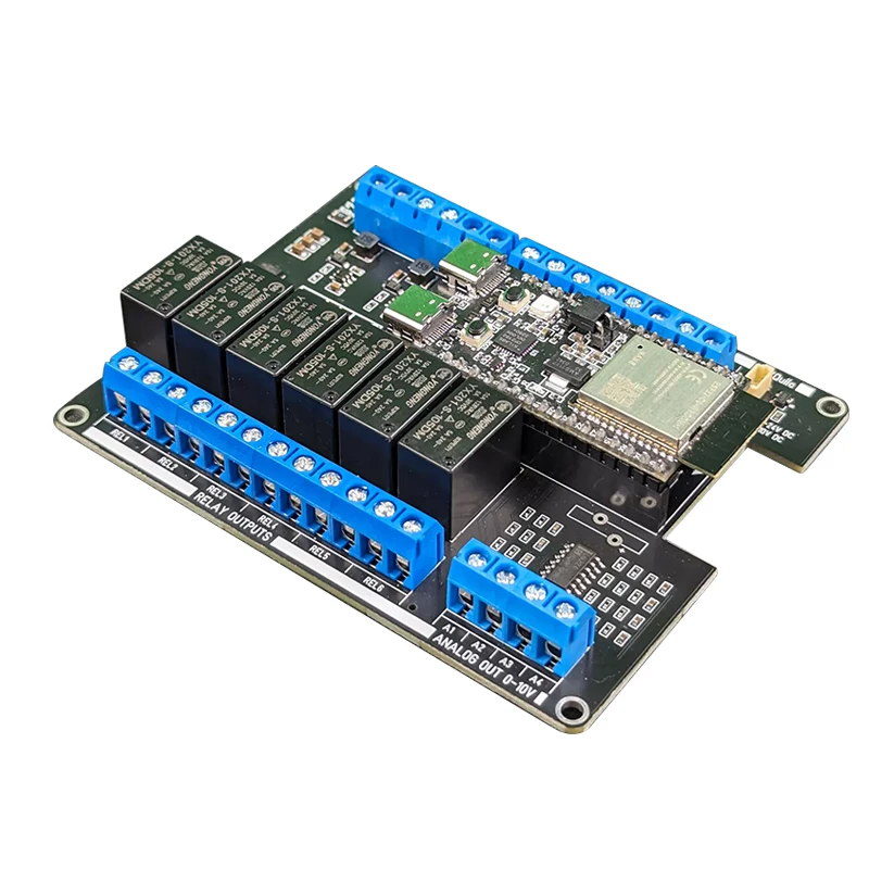 WAVGAT ESP32 PLC-100 V1 Development Board for Espressif ESP32-C6-DevKitC