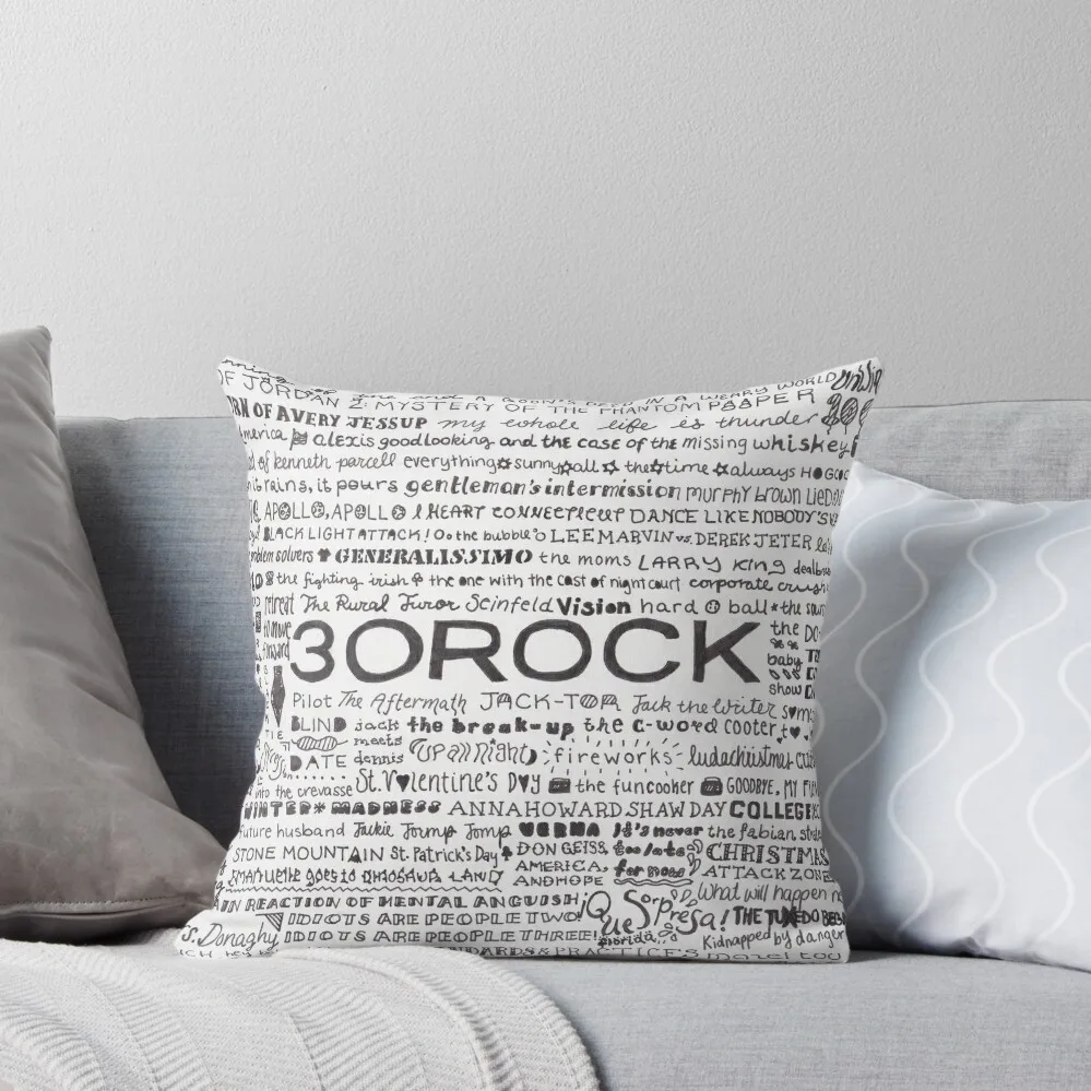

138 Episodes of 30 Rock Throw Pillow Luxury Cushion Cover anime girl Sitting Cushion pillow