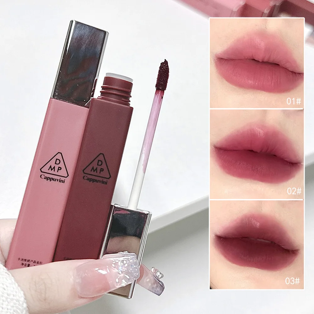 Cappuvini Matte Velvet Lip Glaze Moisturizing Smooth Long-Lasting Lipstick Makeup Lip Gloss