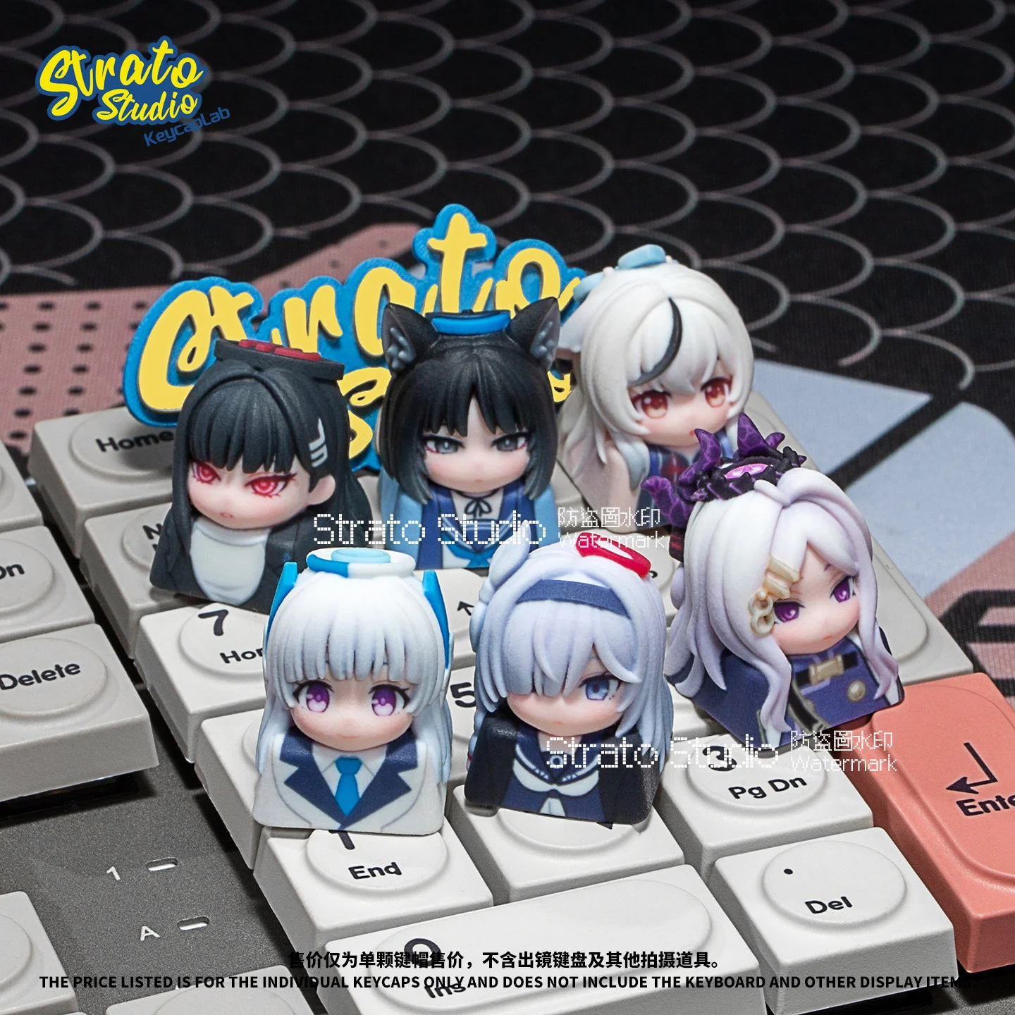 

Anime Mechanical Keyboard Keycaps Cartoon Keycaps for Blue Archive A.R.O.N.A Sorasaki Custom Keyboard Accessories Cross switch