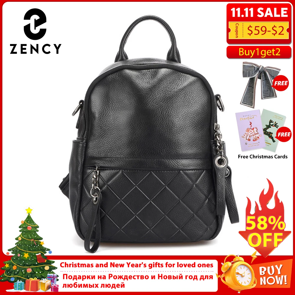 

Zency 100% натуральная кожа, модный женский рюкзак, чистый белый рюкзак, повседневные дорожные сумки, школьная сумка для девочек, сумка через плечо с широким ремешком