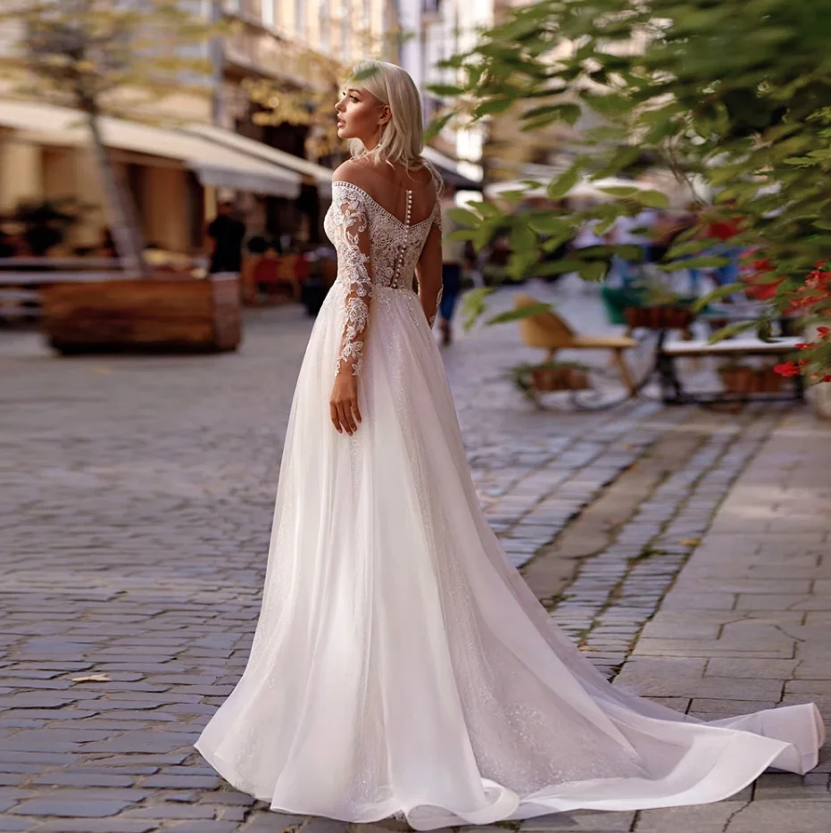 Proste suknie ślubne w kolorze kości słoniowej z miękkiego tiulu, bez rękawów, z trenem typu court, z materiału jersey, na lato 2025, suknie ślubne w kształcie litery A, Vestido De Novia