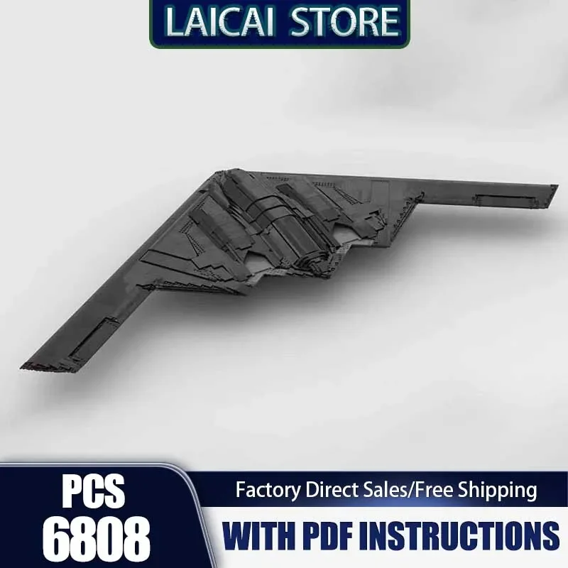 

Military Fighter Moc Building Bricks B-2 Spirit Stealth and Strategic Bomber Technology Modular Block Toy DIY Set Assembly Gifts