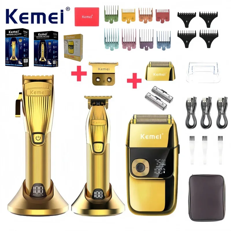 

Kemei KM-i32S KM-K32S KM-2028 Professional Cordless Hair Clipper, Salon-Grade Styling Trimmer, Shaver, Men's Grooming Kit
