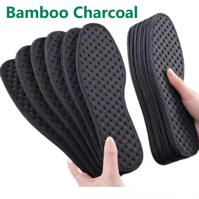 1 Pair Plant Insoles For Shoes Bamboo Charcoal Antibacterial Deodorant Running Sports Insole Feet Shock Absorbing Shoe Sole