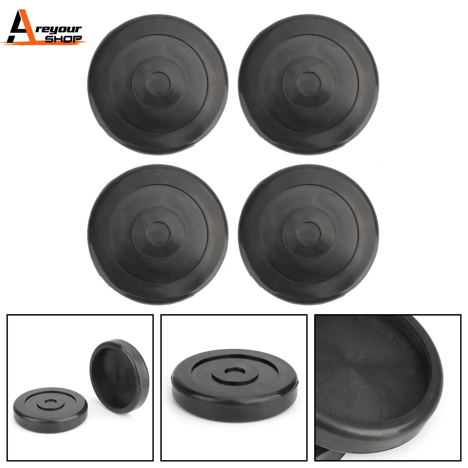 Areyourshop ROUND Rubber Arm Pads For BENDPAK lift DANMAR Lift SET OF 4 HD slip on  5715017 Car Accessories Auto Parts