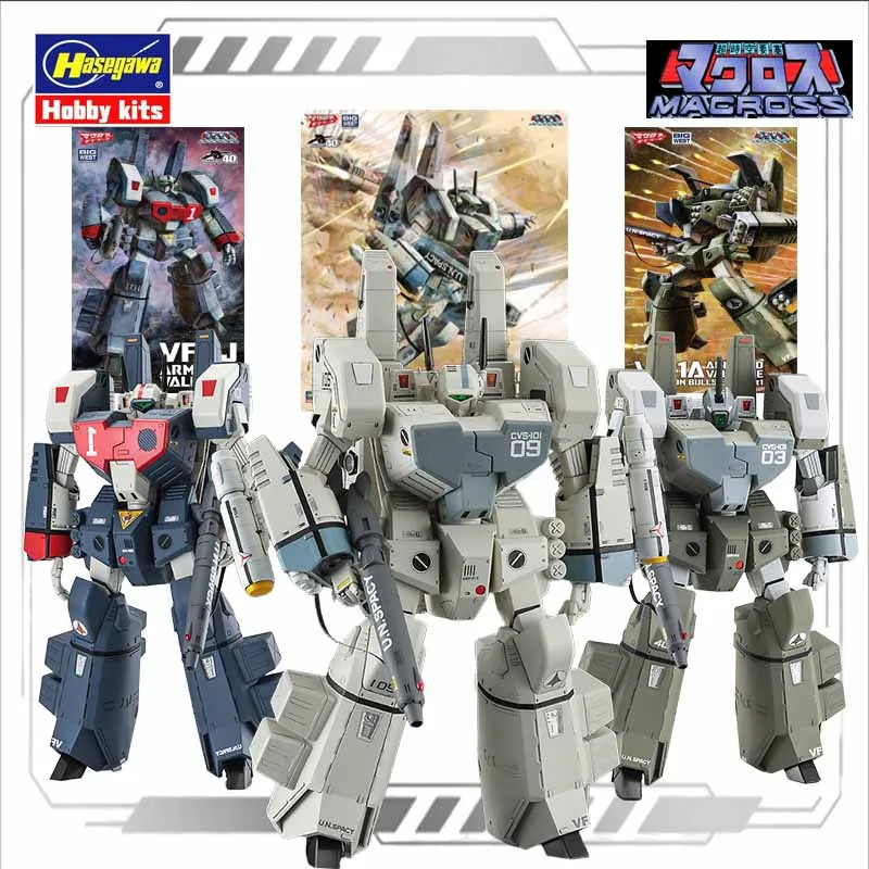 HASEGAWA Original Model Kit  Super Dimension Fortress Macross VF-1A Anime Action Figure Assembly Model Toy for Boys Gifts