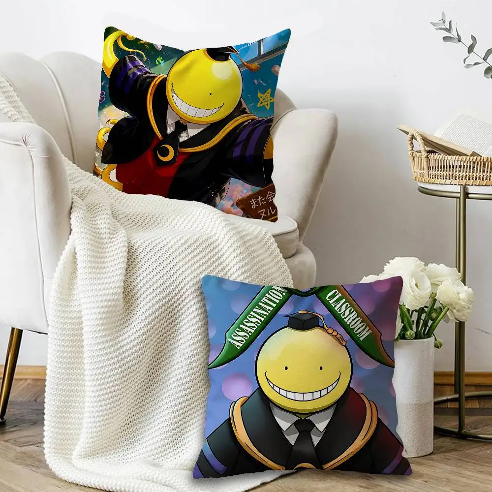 Action Anime Assassination Classroom Cushion Cover Car Throw Pillow Case For Sofa Car Christmas Gift 40x40cm 45x45cm