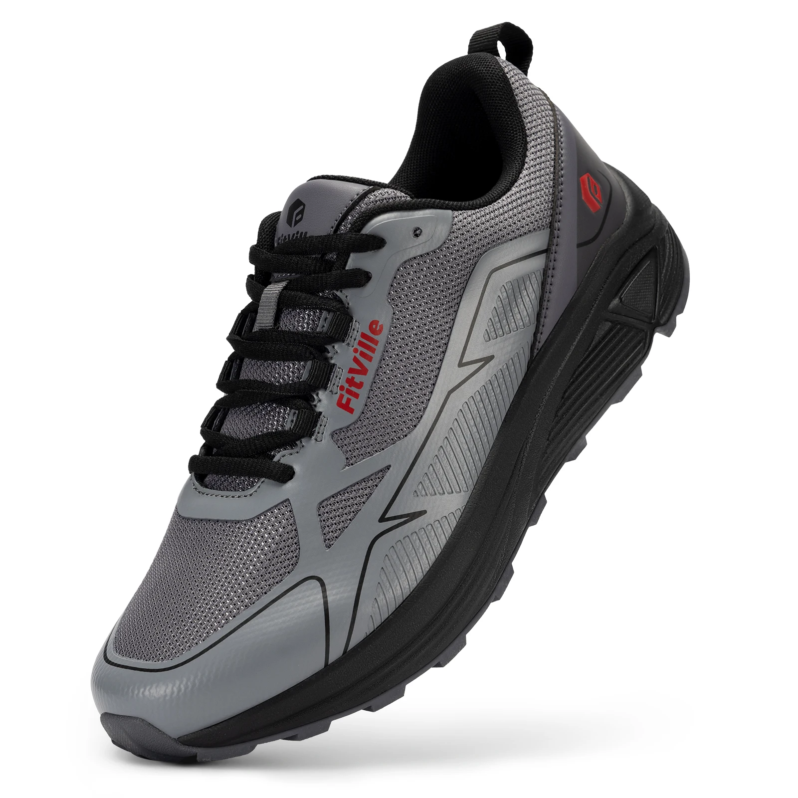Fit ville rutsch feste Trail running Schuhe Herren Turnschuhe extra breit leicht für männliche geschwollene Füße Bogen Unterstützung Schmerz linderung – Detail 28