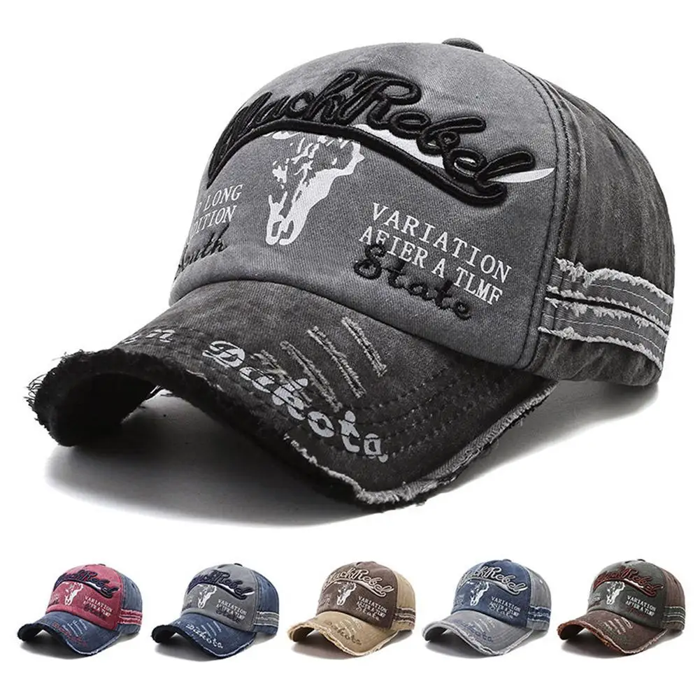 رسالة مطرزة قبعة بيسبول للجنسين الهيب هوب ريترو قبعة الشمس غسلها المتعثرة قابل للتعديل Snapback قبعة للجنسين قبعات سائقي الشاحنات