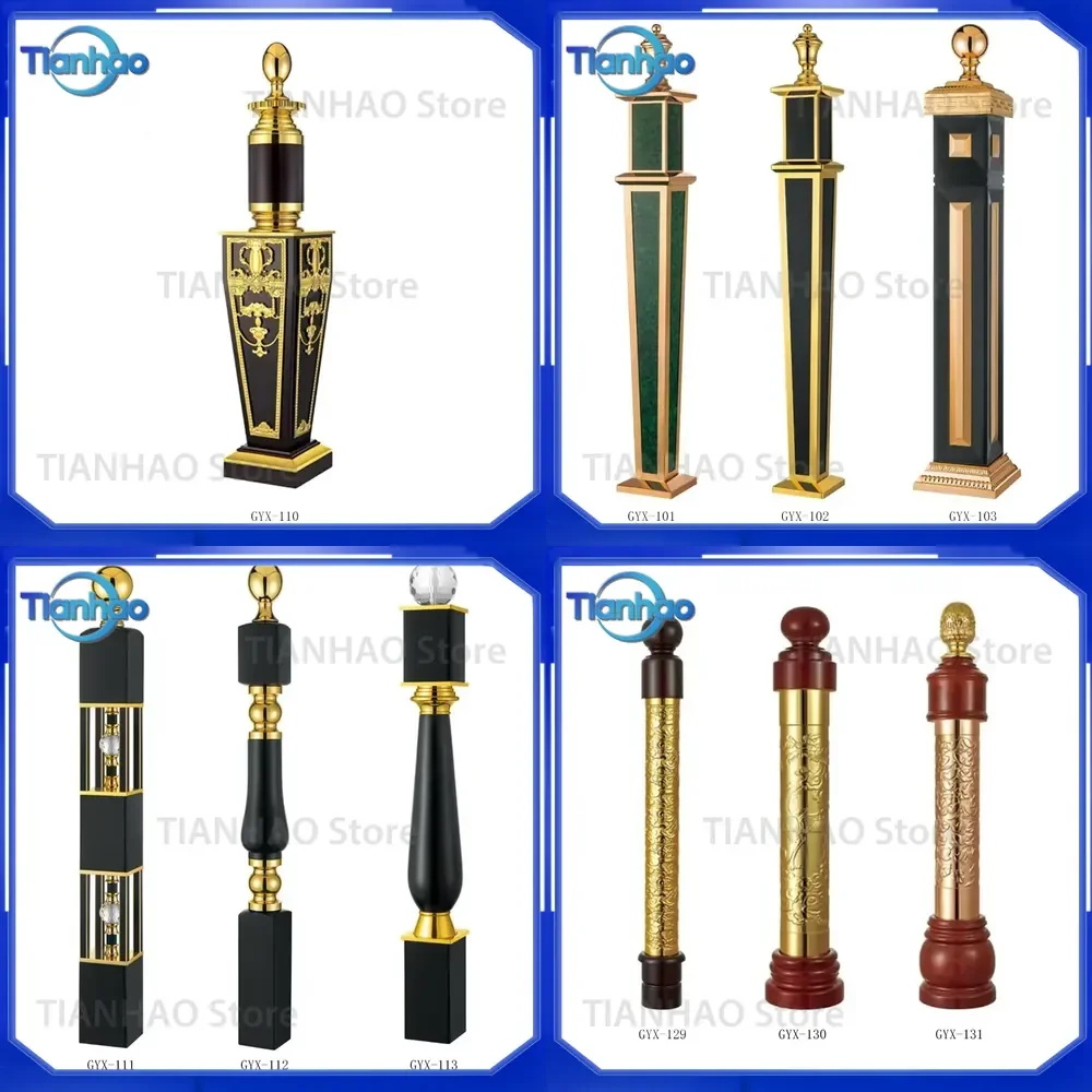 Roman Column Stair Handrail Start Large Column for Marble Aluminum Alloy Solid Wood Floor Type