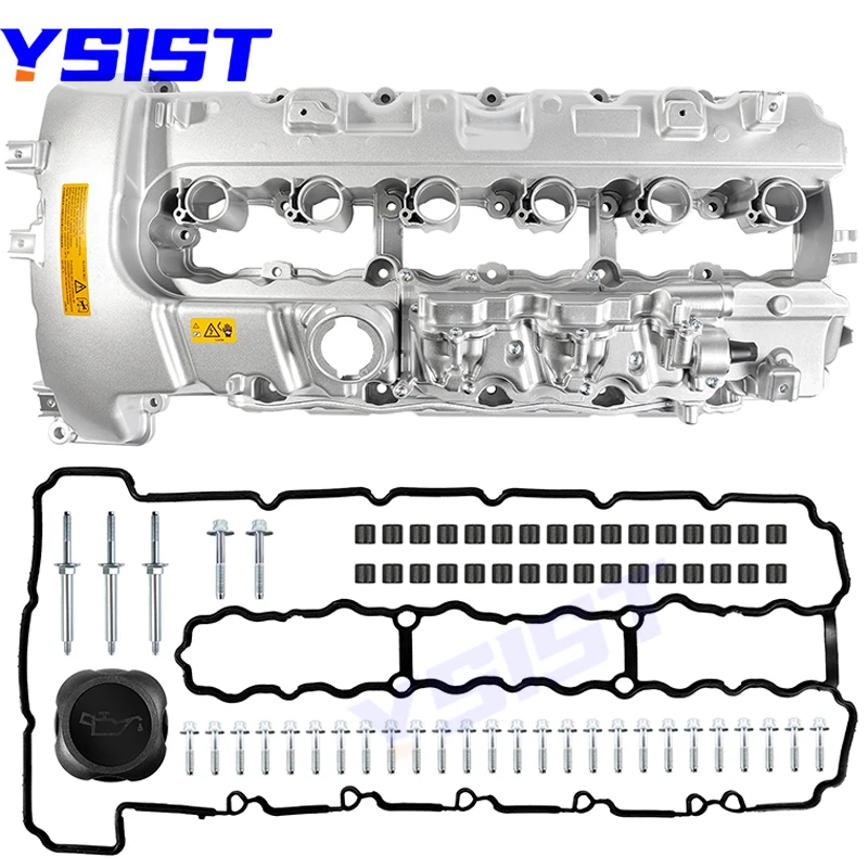 New Aluminum Engine Valve Cover with Gaskets for BMW 135I 335I 535I 740I 740Li M2 M235i M240i L6 Z4 X6 N54 Turbo 3.0L