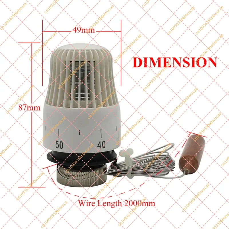M30 Thermostatic Radiator Valve Actuator with Temp Sensor Probe, for Underfloor Radiant Heating Systems