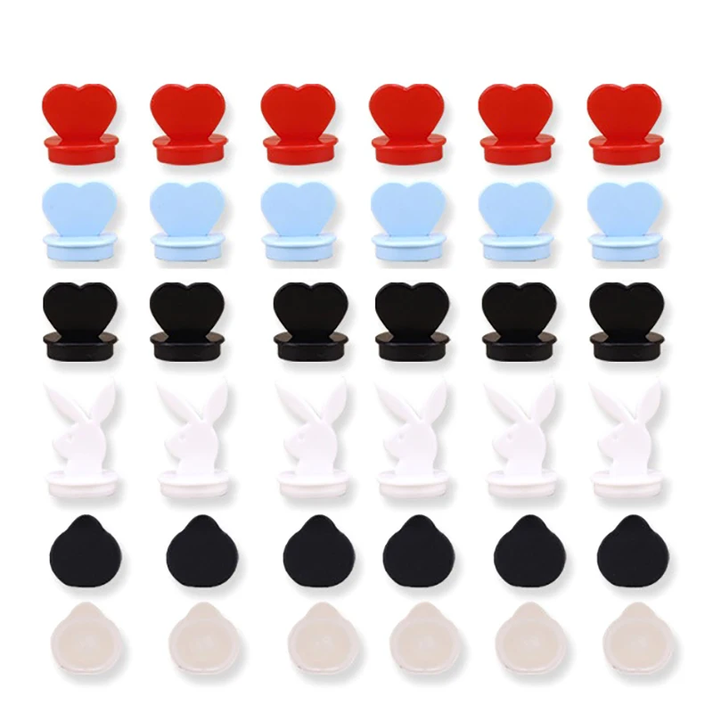 Disposable Coffee Cup Lids Stoppers Injection Caps Heart-Shaped Circle Plug Takeaway Packing Milk Tea Cups Leak Proof Plug
