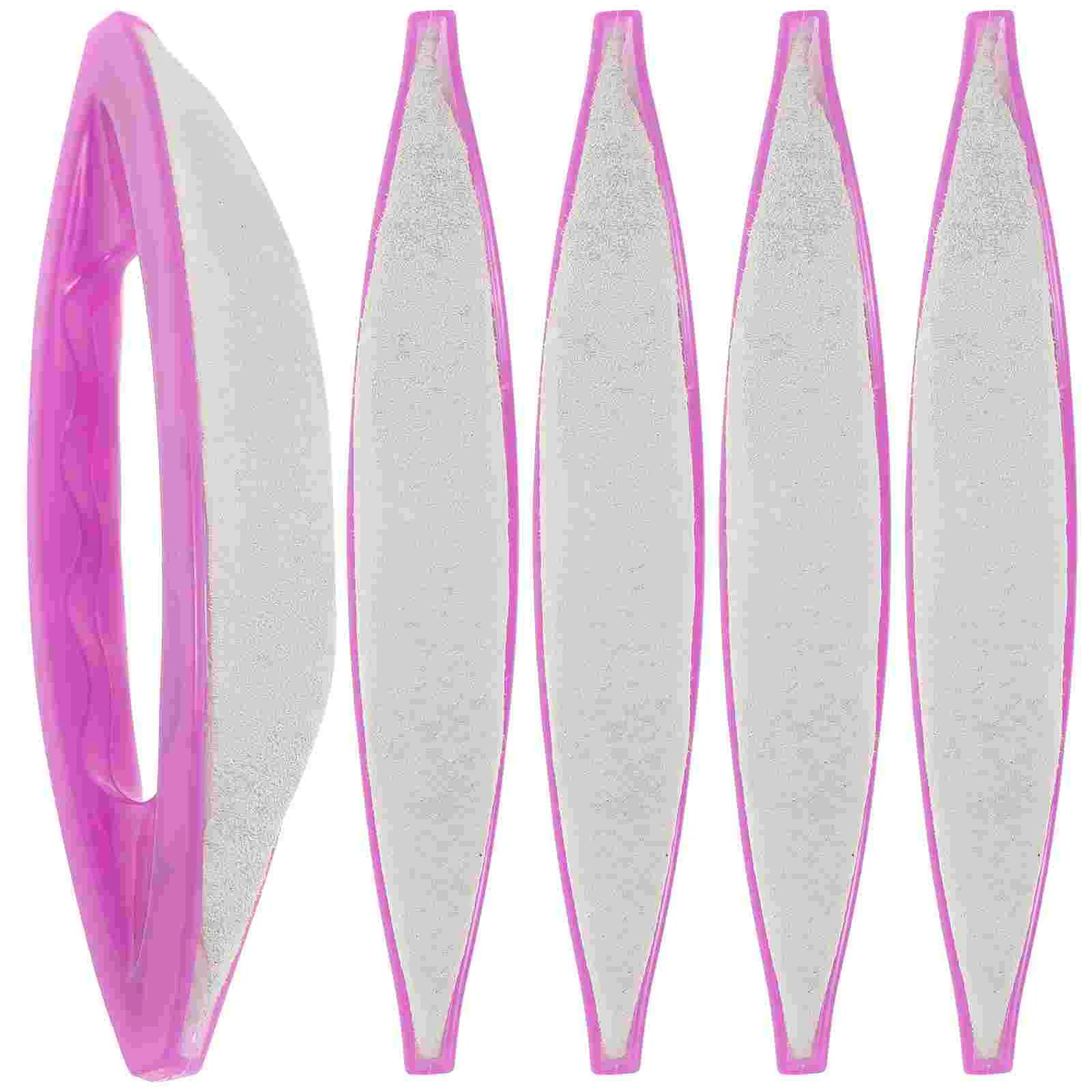 

5 Pcs Polishing File Waxing Brush Nail Tool Portable Strip Pedicure Convenient Buffer Handheld Pp