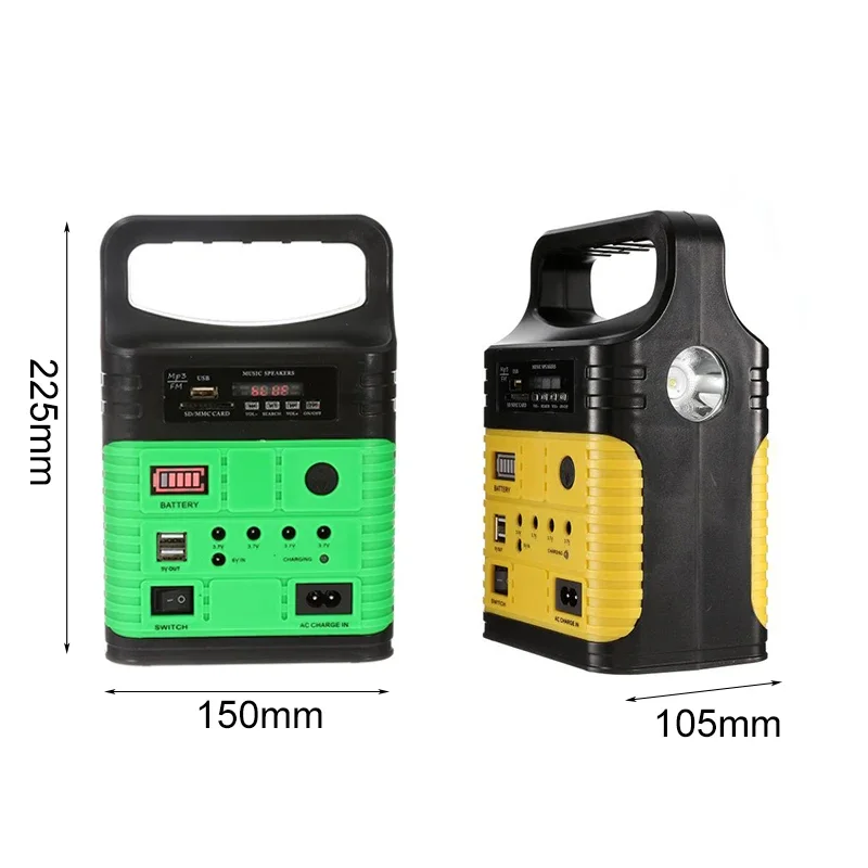 1Set 10W Solar Generator Solar System Solar Panel + Power Kabel + Radio + 3 Led-lampen + fernbedienung Outdoor DIY Notfall Power