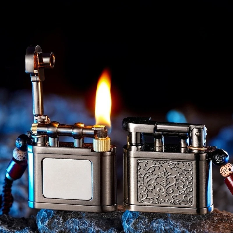 

Металлическая керосиновая зажигалка, винтажная бронзовая темная трава, коромысло, боковая скользящая зажигалка, керосиновая зажигалка
