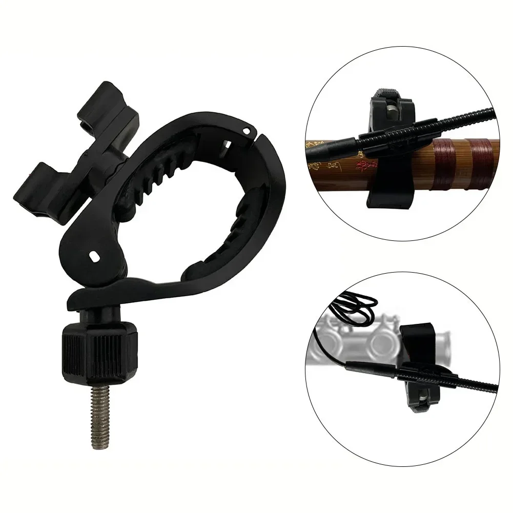 Mic Flute Holder Flute Microphone Clip Only The Clip Without Mic Live Streaming Musical Instrument Accessories Microphone Clamp