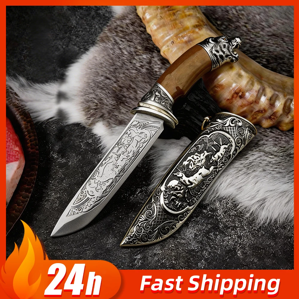 

38cm Dragon and Tiger Short sword Handcrafted Blades Unsharpened weapons Model knife Collectible Artifacts Birthday gift for Boy