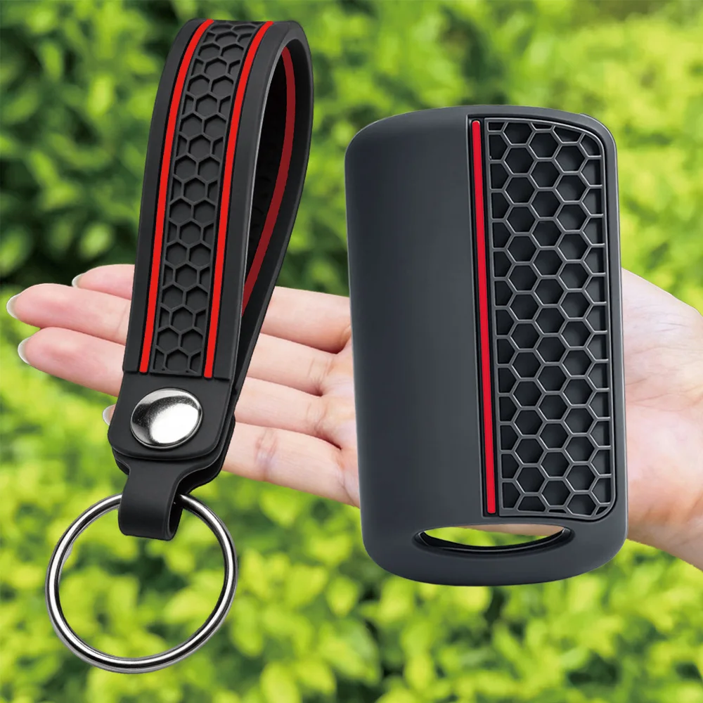For Yamaha NMAX NVX NVX155 XMAX XMAX300 QBIX AEROX Janus Flexible Remote Fob Case With Finger Loop And Key Ring